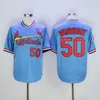 Homens Vintage Beisebol 50 Adam Wainwright Jersey 1978 1982 1985 Retro Retrocesso Esporte Cool Base Pulôver Preto Vermelho Branco Bege Cinza Marinho Azul Equipe Costurado Flexbase