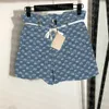 Full Letter Prints Pants Designer Respirant Denim Shorts Printemps Été Blue Shorts Womens Sexy Jeans