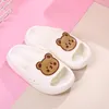 Pantofola Cartoon Cute Bear Pantofole infantili per Boy Girl Summer Kid Scarpe da spiaggia Baby Home Bagno Soft Indoor Infradito Sandali per bambini 221123