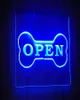 LS0175 OPEN Overnight 3D Engraving LED Light Sign Whole Retail250g