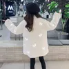 Coat Jacket for Girls Winter Fashion Wool s with Reflective Embroidery Butterfly Pattern Thicken Warm Fur Children s Clothes 221122