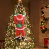 Christmas Decorations Climbing Rope Ladder Santa Claus Christmas Pendant Hanging Doll Tree Ornament Outdoor Home Decor 221123