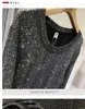 T-shirt femme strass lurex patché brillant bling t-shirt extensible grande taille MLXLXXL3XL4XL