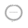 Luxe 3A Autriche Nail Bracelet Brillant Cristal Diamant Tennis Véritable Argent Sterling 925 Charme Zircon Lien Romain Amour Coeur Designer Bracelets Bijoux De Mariage