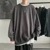 Męskie bluzy bluzy bluzy męskie czarny biały hip -hop punkowy pullover streetwear swobodne ubrania modne duże koreańskie harajuku 221123
