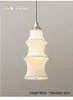 Lámparas colgantes de seda nórdica LED Modern Bamboo Joint Lámparas colgantes Accesorio Japonés Elegante Slub Lámpara colgante Sala de estar Dormitorio Hogar Iluminación interior Decoración