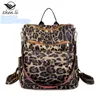 Wholesale factory ladies shoulder bags 3 colors street personality Leopard print handbag sweet print fashion crossbody bag outdoor leisure leather backpacks