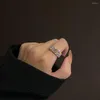 حلقات الكتلة التي تفتح خاتم فاخر التصميم الكوري الماسي المليون بالمرأة 2022 أزياء أصابع المجوهرات الحزب هدايا مثيرة
