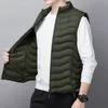 Men's Down Parkas Cotton Vest Boys' Light And Thin With Campshoulder Autumn Winter Men'S Coat Korean Fashion Handsome Youth 221123