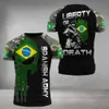 Erkek Tişörtleri 2022 Dünya Kupası Brezilya Baskılı T-Shirt 3D Esnek Teknoloji Kısa kollu erkek sokak tepesi