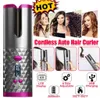 Cordless Auto Rotating Ceramic Hair Curler USB Rechargeable Curling Iron LED Display Temperature Adjustable Curling Wave Styer3557821
