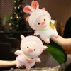 28/38cm Güzel Domuz Peluş Oyuncak Yaratıcı Cosplay Rabbitbear Bebek Yumuşak Dolgulu Hayvanlar Çocuklar İçin Oyuncak Bebek Kawaii Doğum Günü Hediyesi