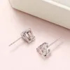 Stud OEVAS 100% 925 Sterling Zilver 77mm Hart Hoge Koolstof Diamanten Oorbellen Voor Vrouwen Sprankelende Bruiloft Fijne Sieraden Gift 221119