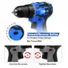 Electric Drill 21V Cordless 40NM Brushless Mini Driver Screwdriver 2.0Ah Battery Household Power Tools 5pcs Bits by PROSTORMER 221122