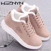 Buty zimowe buty na świeżym powietrzu ciepłe futro Plush Lady Casual Lace Up Sneakers Zapatillas Mujer Platforma Snow 221123