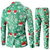 メンズスーツブレザージャケットパンツベストファヒオンクリスマスアダルトクリスマスファンシードレス男性スーツブレザーズボンのズボンハイストコート高品質221122