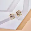 Stud OEVAS 100% 925 Sterling Silver 1 Carat Carré Boucles d'oreilles en diamant à haute teneur en carbone pour femmes Sparkling Wedding Party Fine Jewelry 221119