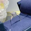 Luxury Brand Designer Cluster Rings Top Sterling Silver 3A Zircon Charm Wedding Ring For Brides Women Jewelry Party Gift