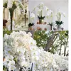 Decorative Flowers Wreaths 32" Artificial Butterfly Orchid Fake Phalaenopsis 6 Pcs Stem Plants for Wedding Home Decoration 221122