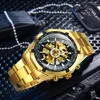 Armbanduhren Winner Uhr Männer Skeleton Automatische Mechanische Gold Vintage Mann Herren Top Marke Luxus 221122