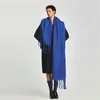 Scarves Designer Brand Women's Winter Scarf Ladies Soild Color Cashmere Warm Shawls and Wraps Long Tassels Pashmina Blanket 221122