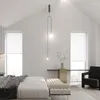 Pendellampor geometrisk ljuskrona modern minimalistisk kreativ lampa konst ljus lyx sovrum sovrum svart och guld inomhus belysning lampa