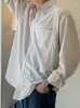 Męskie koszule Długie w paski Single Bedeed Shirt Męska wiosna uczucie koreańskiego stylu moda luźna 2A1219