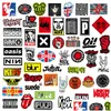 Autocollants de voiture 100pcs / lot Retro Band Rock Sticker Music Graffiti JDM Autocollants ￠ DIY Guitare Motorcycle
