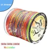 Braid Line 12 Strands Braided Fishing PE Multifilament Multicolor Super Strong Japan Fish Saltwater Wire 300m500m 221122