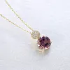 Charm Morganite S925 Silver hanger ketting vrouwen modemerk zirkoon zonnebloem ketting voortreffelijke sexy kraag keten high-end bruiloftsfeestje sieraden cadeau