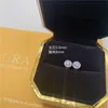 Boucles d'oreilles unisexes en argent sterling S925 plaqué or, diamant Moissanite de 5mm, joli cadeau pour hommes et femmes