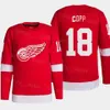 Detroit Hockey Red Wings 18 Andrew Copp Jersey 81 Dominik Kubalik 57 David Perron Marco Kasper Dylan James 89 Sam Gagner Alex Nedeljkovic''Nhl''Camicia