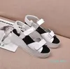 2022 AAA Quality Ladies Platform Sandalen Verbeterde etnische canvas zomer Casual Beach Slippers Maat 35-41 085