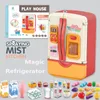 Cucine Gioca Cibo Giocattolo per bambini Frigo Accessori per frigorifero con distributore di ghiaccio Apparecchio per giochi di ruolo per set da cucina Giocattoli regalo 221123