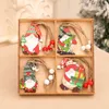 زينة عيد الميلاد 12pcsset Navidad عيد الميلاد جنوم المعلقات الخشبية Xmas Tree Ornament Natal Noel Deco Decoration لعام 221123