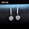 Charm Cosya Real 1 karatowe kolczyki dla kobiet 100% 925 Srebrne Diamond Party Wedding Prezenty biżuterii 221119