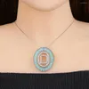 Collane con ciondolo Ranos Nome personalizzato Alfabeto Lettera iniziale Collana con pendenti con zirconi cubici Gioielli di moda per le donne