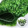 Faux Floral Greenery 10pcs Artificial Plants Grass Wall Backdrop Flowers wedding Boxwood Hedge Panels Fence s Decor 221122
