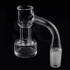 자동 스피너 Terp 슬러퍼 석영 뱅거 연기 2PCS Tourbillon/ DAB RIGS 유리 파이프를위한 회전 공기 구멍이있는 완전 용접 베니 엣지 못