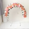 Decoratieve bloemen kransen kunstmatige pioenroos roze hydrangea rij bruiloft achtergrond achtergrond nep bloem muur decoratie diy combinatie boog arrangement 221122