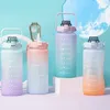 Water Bottles 12L Large Capocity Strew Cute Portoble Scele for Outdoor Trevel Adult Student Drink Jugs 221122