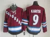 Throwback Colorado Retro Avalanche Hockey 52 Adam Foote Jersey 21 Peter Forsberg 19 Joe Sakic 33 Patrick Roy 8 Teemu Selanne 9 Paul Kariya '' 'Skjorta