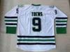 North Dakota Fighting Sioux Hawks College UND Maglie da hockey 7 TJ Oshie 9 Jonathan Toews 11 Zach Parise Stitched White1479516