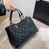 Retro Tortoiseshell New Designer Totes Bags French Large Capacity Handbag Quilted Shoulder Chain Bag Women's High Quality Shopping Bag Hot F