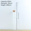 Storage Bottles 6 Pieces 30 200mm 110ml Corks Glass Bottle Stopper Long Tube Spicy Transparent Container Jars Vial