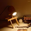 Lampes de table Design créatif bois moderne bureau lumière salon chambre décor 110-240V éclairage enfants étude