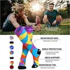 Party Favor Compression Socks Women & Men Best For Running Athletic Crossfit Flight Travel Nurses Outdoor Cycling Long Pressure Stockings C1124