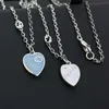 2023 Sieraden Silver Antique Blue Love Email Ketting Fashion Simple sleutelbeen ketting Net rood dezelfde stijl