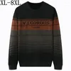 Men's Sweaters 7XL 6XL 8XL 2023 Fall Winter Loose Oversized Sweater Men Pullover Thick Warm Mens Jumpers Casual Pull Homme Hiver