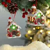 Juldekorationer jul pepparkakor litet hus hänge kreativa Xmas träd dekorantioner hängande prydnad navidad år gåva heminredning 2023 221123